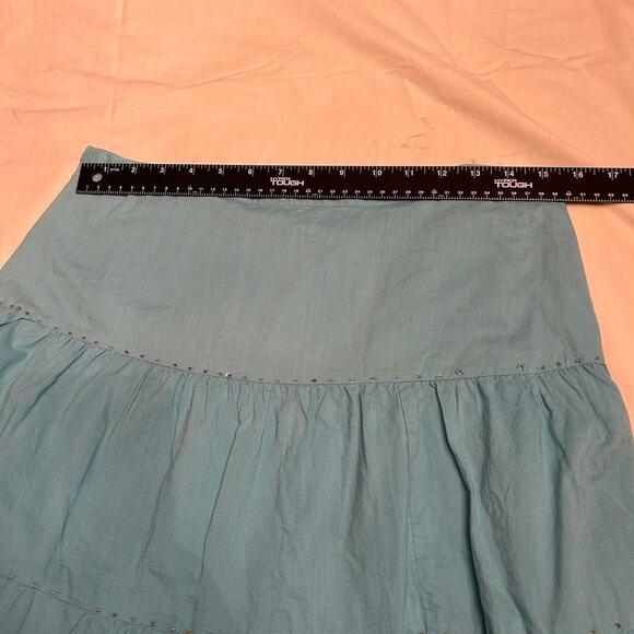 Vintage Tiered Western castle core midi skirt Coachella Boho with Bling Sz M - Picture 4 of 5